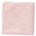 Cleaning Cloths & Wipes | Rubbermaid Commercial 1820581 16 in. x 16 in. Microfiber Cleaning Cloths - Pink (24/Pack) image number 1