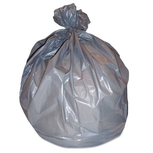 High-Density Trash Bags | Heritage H56   G 44 in. x 55 in. 40.64 mic. 56-Gallon Right Sack Can Liners - Gray (100/Carton) image number 0