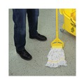 Mop Heads | Boardwalk BWK501WH 5 in. Headband Cotton/Synthetic Super Loop Wet Mop Head - Small, White (12/Carton) image number 8