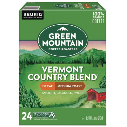 Coffee - Decaffeinated | Green Mountain Coffee 5000330141 Coffee K-Cups - Vermont Country Blend Decaf (24/Box) image number 0