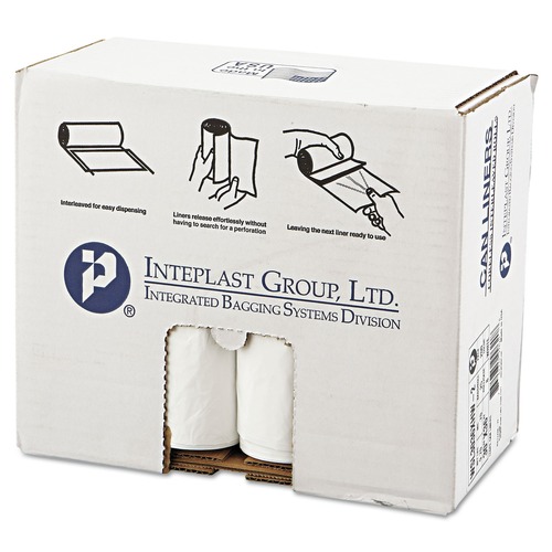 Low-Density Trash Bags | Inteplast Group WSL3036XHW-2 30 Gallon .7 mil 30 in. x 36 in. Low Density Can Liner - White (200/Carton) image number 0