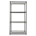Racks & Shelving | Alera ALESW503624BL 36 in. x 24 in. x 72 in. NSF Certified Industrial Four-Shelf Wire Shelving Kit - Black image number 1
