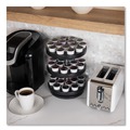 Perforated Roll & Hand Towels | Mind Reader PODSUS45-BLK 9.5 in. x 9.5 in. x 11.75 in. Anchor Collection 3-Tier Single Serve Pod Carousel Countertop Organizer - Black image number 2