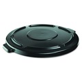 Waste Receptacle Lids | Rubbermaid Commercial FG264560BLA 24.5 in. x 1.5 in. BRUTE Self-Draining Flat Top Lids - Black image number 0