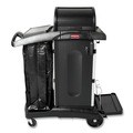 Perforated Roll & Hand Towels | Rubbermaid Commercial 1861427 Executive High Security 23.1 in. x 39.6 in. x 27.5 in. Janitorial Cleaning Cart - Black image number 2
