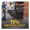 Waste Receptacle Lids | Rubbermaid Commercial 2221457 BRUTE 35.01 in. x 70.7 in. x 9.5 in. Rotomolded Tilt Truck Lid - Black image number 1