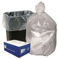 High-Density Trash Bags | Ultra Plus 1506977 24 in. x 33 in. 8 mic 16 Gallon Can Liners - Natural (200/Carton) image number 0