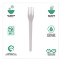 Disposable Forks | Eco-Products EP-S012-W Plantware 6 in. Fork Compostable Cutlery - White (1000/Carton) image number 6