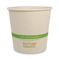 Food Containers & Lids | World Centric BO-SU-24 No Tree 4.4 in. Diameter x 4.5 in. h Sugarcane Paper Bowls - Natural (500/Carton) image number 0