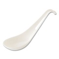 Disposable Spoons | World Centric SP-TP-AS Plastic Asian Soup Spoon TPLA Compostable Cutlery - White (500/Carton) image number 0