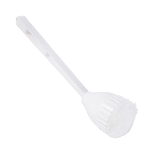 Toilet Brushes | Boardwalk 528121 2 in. Cone Toilet Bowl Mop with 10 in. Handle - White (25/Carton) image number 0