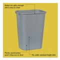 Indoor Waste Receptacles | Rubbermaid Commercial FG295700GRAY 10.25-Gallon Rectangular Deskside Wastebasket - Gray image number 2