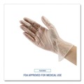 Food Service Disposable & Single Use Gloves | Boardwalk BWK365XLCT 2.6 mil 9.5 in. Long Powder-Free General Purpose Vinyl Gloves - Extra Large, Clear (100/Box, 10 Boxes/Carton) image number 5