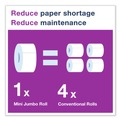Toilet Tissue Dispensers | Tork 5555290 17 in. x 5.69 in. x 10.13 in. Elevation Bath Tissue Mini-Jumbo Roll Twin Dispenser - Black (1/Carton) image number 4