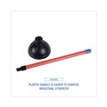 Toilet Plungers | Boardwalk 528188 18 in. Plastic Handle 5.63 in. dia. Toilet Plunger - Red/Black (6/Carton) image number 7
