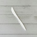 Disposable Knives | Boardwalk BWKKNIFEPPMW 5.86 in. Mediumweight Polypropylene Plastic Knife Cutlery - White (1000/Carton) image number 2
