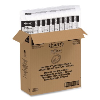 Dart P626RSL Prima Strawless Plastic Lids Fits 12 oz. to 26 oz. Cold Cups - Clear (1000/Carton)