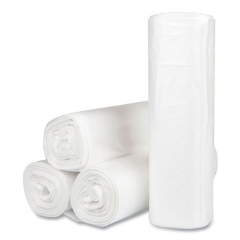 Inteplast Group S404816N 45 gal. 16 microns 40 in. x 48 in. High-Density Interleaved Commercial Can Liners - Clear (25 Bags/Roll, 10 Rolls/Carton)