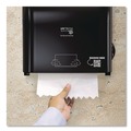 Towel Dispensers | Papernet 419484 12.4 x 9.3 x 16.5 Hy Tech Manual Towel Dispenser - Black (1/Carton) image number 2