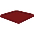 Food Storage Containers & Lids | Carlisle 1197105 9 in. x 9 in. x 0.63 in. Squares Food Storage Container Lid - Red image number 0