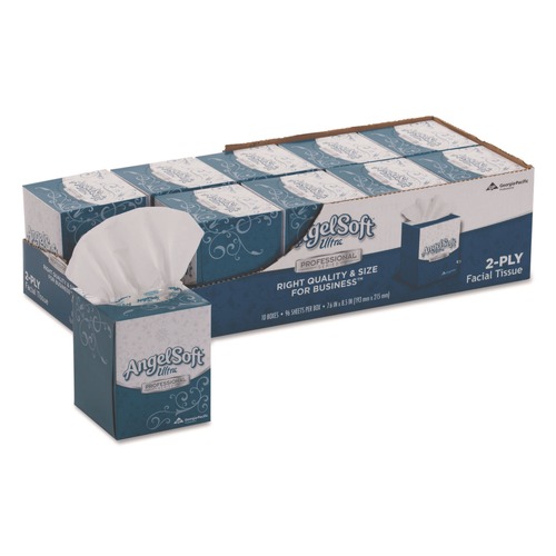 Facial Tissues | Angel Soft 4636014 2-Ply Ultra Facial Tissue - White (10 Boxes/Carton) image number 0