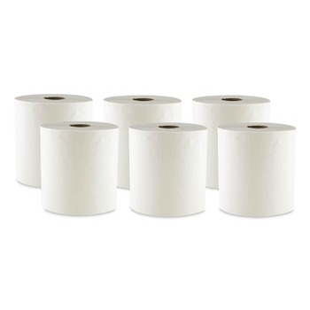 Boardwalk 6700W 8 in. x 700 ft. 1 Ply Hard Wound Towel - White (6/Carton)