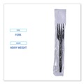 Disposable Forks | Boardwalk BWKFORKHWPSBIW Heavyweight Wrapped Polystyrene Fork Cutlery - Black (1000/Carton) image number 6