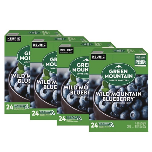 Coffee - Caffeinated | Green Mountain Coffee 5000366902 Fair Trade Coffee K-Cups - Wild Mountain Blueberry (96/Carton) image number 0