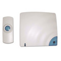 Door Bells/Chimes | Tatco 57910 Battery Operated 1.38 in. x 0.75 in. x 3.5 in. Wireless Doorbell - Bone image number 1