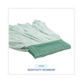 Mop Heads | Boardwalk BWKMWTMG Microfiber Looped-End Wet Mop Head - Medium, Green image number 5