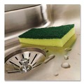 Scouring Pads & Sticks | Brillo 21001 Estracell 4.9 in. x 2.9 in. Heavy-Duty Scrub Sponge - Yellow/Green (12/Carton) image number 4