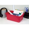 Office Boxes & Bins | Storex 62407U05C 12.28 in. x 7.95 in. x 5.23 in. Cubby Bin with Lid - Red (5/Pack) image number 3