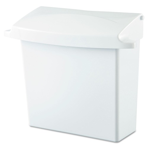 Indoor Waste Receptacles | Rubbermaid Commercial FG614000WHT Plastic Sanitary Napkin Receptacle with Rigid Liner - White image number 0