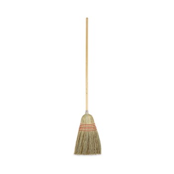 Boardwalk BWK926YEA Yucca/Corn Fiber Bristles 55.5 in. Overall Length Parlor Broom - Natural