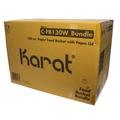 Food Containers & Lids | Karat C-FB130W_BUNDLE 8.46 in. x 6.6 in. 130 oz. Paper Food Bucket with Lid - White (150/Carton) image number 2