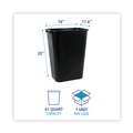 Indoor Waste Receptacles | Boardwalk 3485203 41 qt. Soft-Sided Plastic Wastebasket - Black image number 4