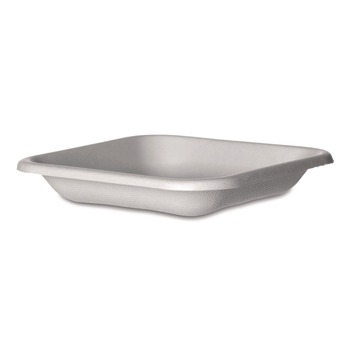 Eco-Products EP-SCS5 5.04 in. x 5.04 in. x 1.09 in. 10 oz. WorldView Renewable Molded Fiber Containers - White (800/Carton)