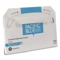 Toilet Seat Covers | Georgia Pacific Professional 47052 14.5 in. x 17.44 in. Safe-T-Gard Half-Fold Toilet Seat Covers - White (1000/Carton) image number 2