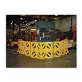 Barriers | Rubbermaid Commercial FG9S1100YEL 13 ft x 40 in. Plastic Portable Mobile Safety Barrier - Yellow image number 6