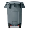 Indoor Waste Receptacles | Rubbermaid Commercial 2131929 BRUTE 44 gal Plastic Vented Wheeled Container - Gray image number 1