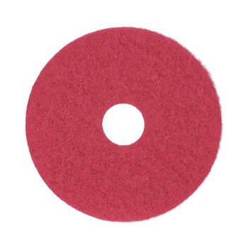 Boardwalk BWK4014RED 14 in. Diameter Buffing Floor Pads - Red (5/Carton)