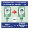 Soap Refills | Dial Professional 17000 16714 1.2 Liter Basics Hypoallergenic Foaming Hand Wash Refill for FIT Manual Dispenser - Honeysuckle Scent (3/Carton) image number 5