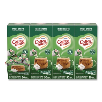Coffee-Mate 11002803 0.38 oz. Mini Cups Liquid Coffee Creamer - Irish Cream (200/Carton)