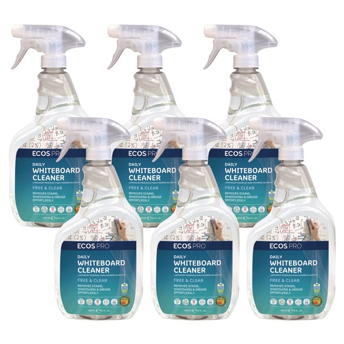 School Board Cleaners & Conditioners | ECOS PRO PL98696CT 32 oz Spray Bottle Daily Whiteboard Cleaner - Free and Clear (6/Carton) image number 0