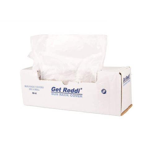 Pan Liners | Inteplast Group BRC52X80 52 in. x 80 in. 15 Micron 1-Rack Bun Rack and Pan Cover - Clear (50/Carton) image number 0