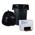 Low-Density Trash Bags | Boardwalk X8046XKKR01 40 in. x 46 in. 45 gal. 1.6 mil Recycled Low-Density Polyethylene Can Liners - Black (100/Carton) image number 2