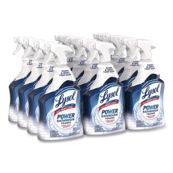 LYSOL Brand 19200-02699 32 oz. Spray Bottle Liquid Disinfectant Power Bathroom Foamer - Atlantic Fresh Scent (12/Carton)