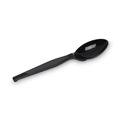 Disposable Spoons | Dixie TM517 Heavy Mediumweight Plastic Cutlery Teaspoons - Black (1000/Carton) image number 1