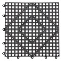 Racks & Shelving | San Jamar VM5280BK Versa-Mat 12 in. x 12 in. x 0.25 in. Bar-Shelf Plastic Liner - Black (24/Carton) image number 1