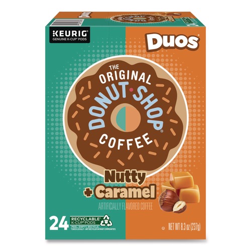 Coffee - Caffeinated | The Original Donut Shop 5000361499 0.34 oz K-Cup - Nutty Plus Caramel (24/Box) image number 0